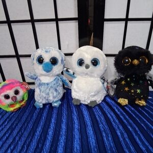 Adorable Plush Owl Set - Multicolor